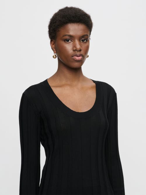 Callas Milano Margot Scoop Neck Sweater In Black