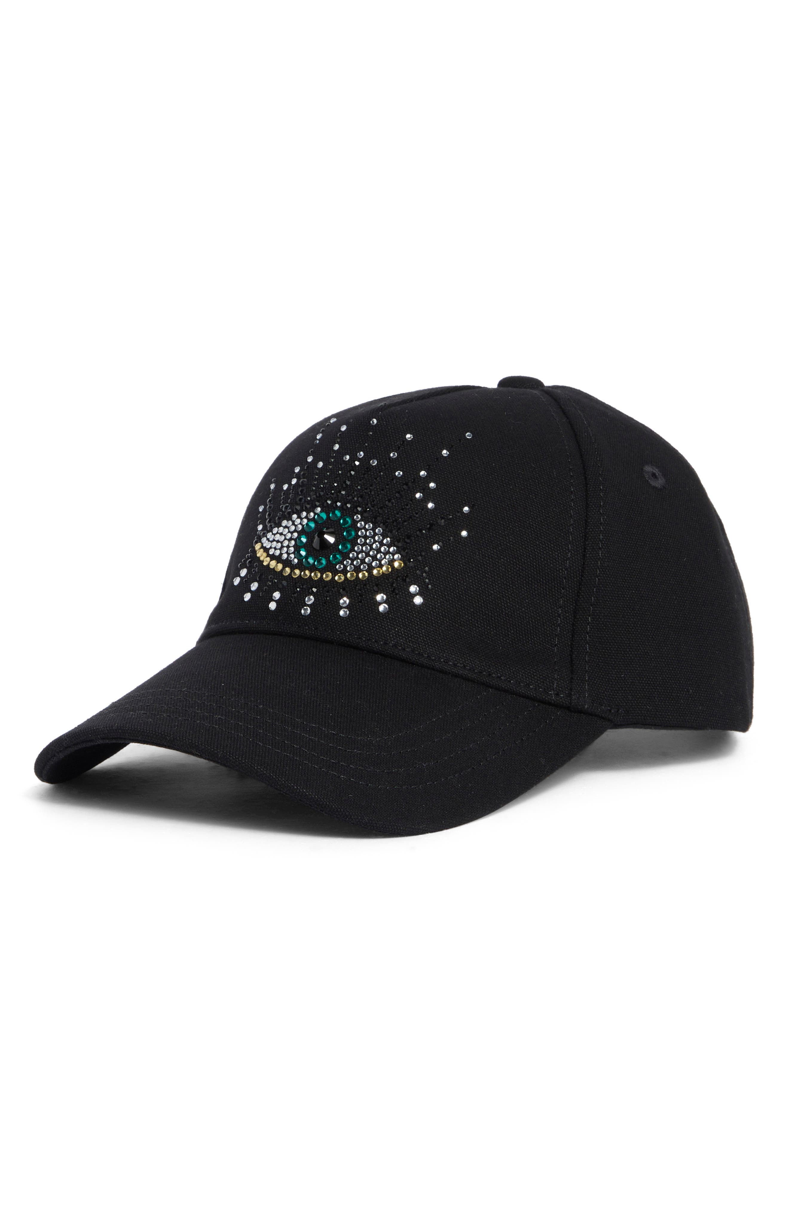 Kurt Geiger London Evil Eye Embellished Adjustable Baseball Cap