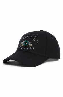 Kurt Geiger London Evil Eye Embellished Adjustable Baseball Cap