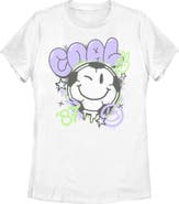 Lost Gods Women's Lost Gods Soccer Ball Smiley Face Graphic T-Shirt