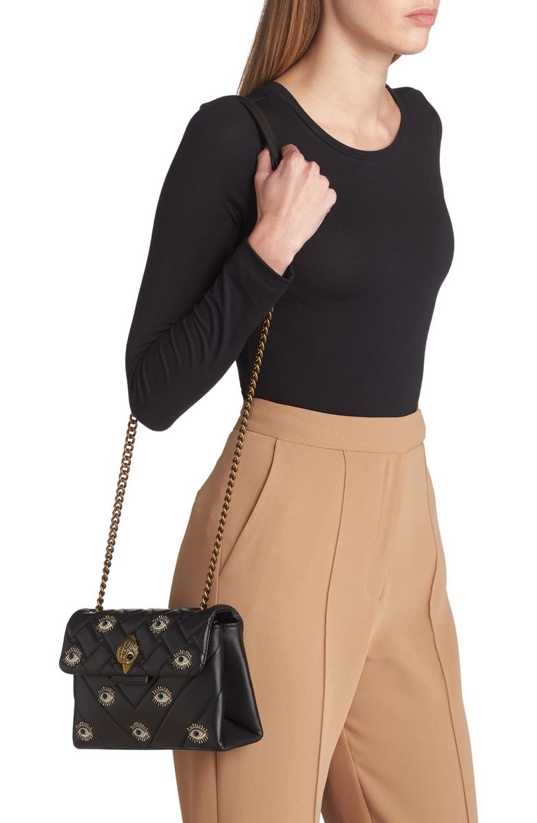 Kurt Geiger London Medium Kensington Eye Quilted Leather Convertible Crossbody Bag, Alternate, color,
