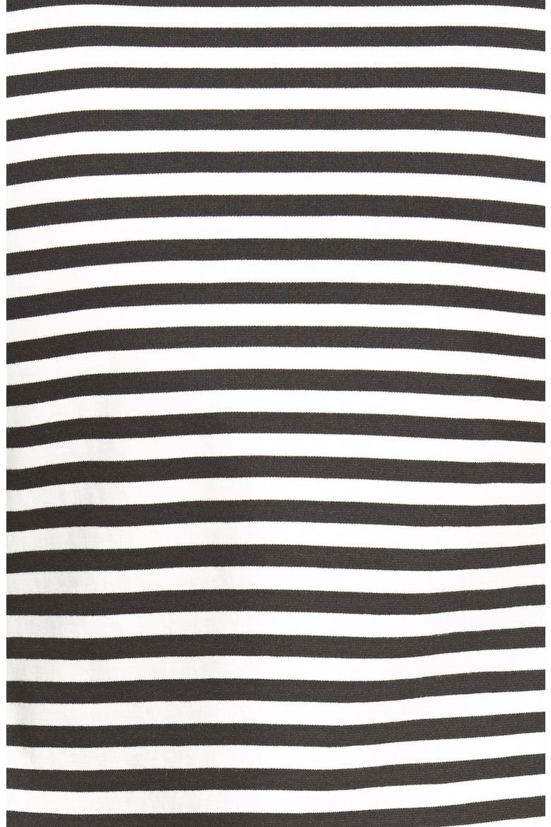'Pacific' Stripe Ponte Dress, Alternate, color, BLACK
