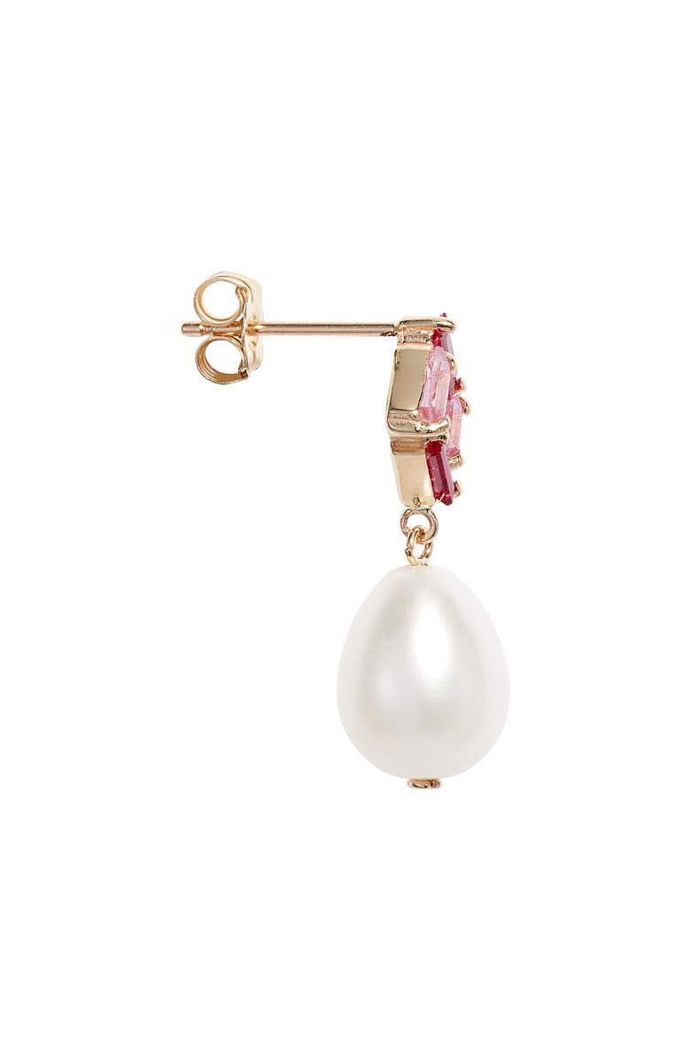 Poppy Finch Sapphire, Ruby & Pearl Drop Earrings, Alternate, color, 