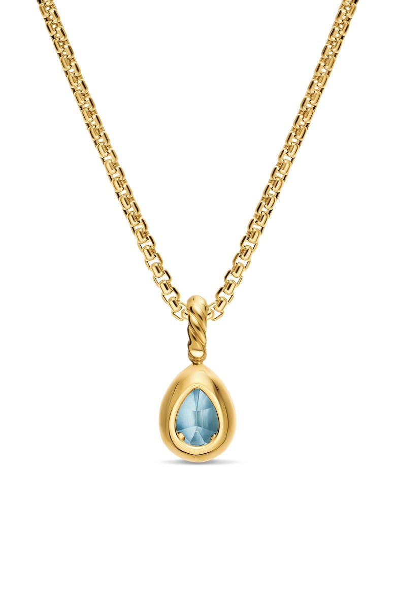 David Yurman Mini Pear Cut Enhancer, Alternate, color, Sky Blue Topaz