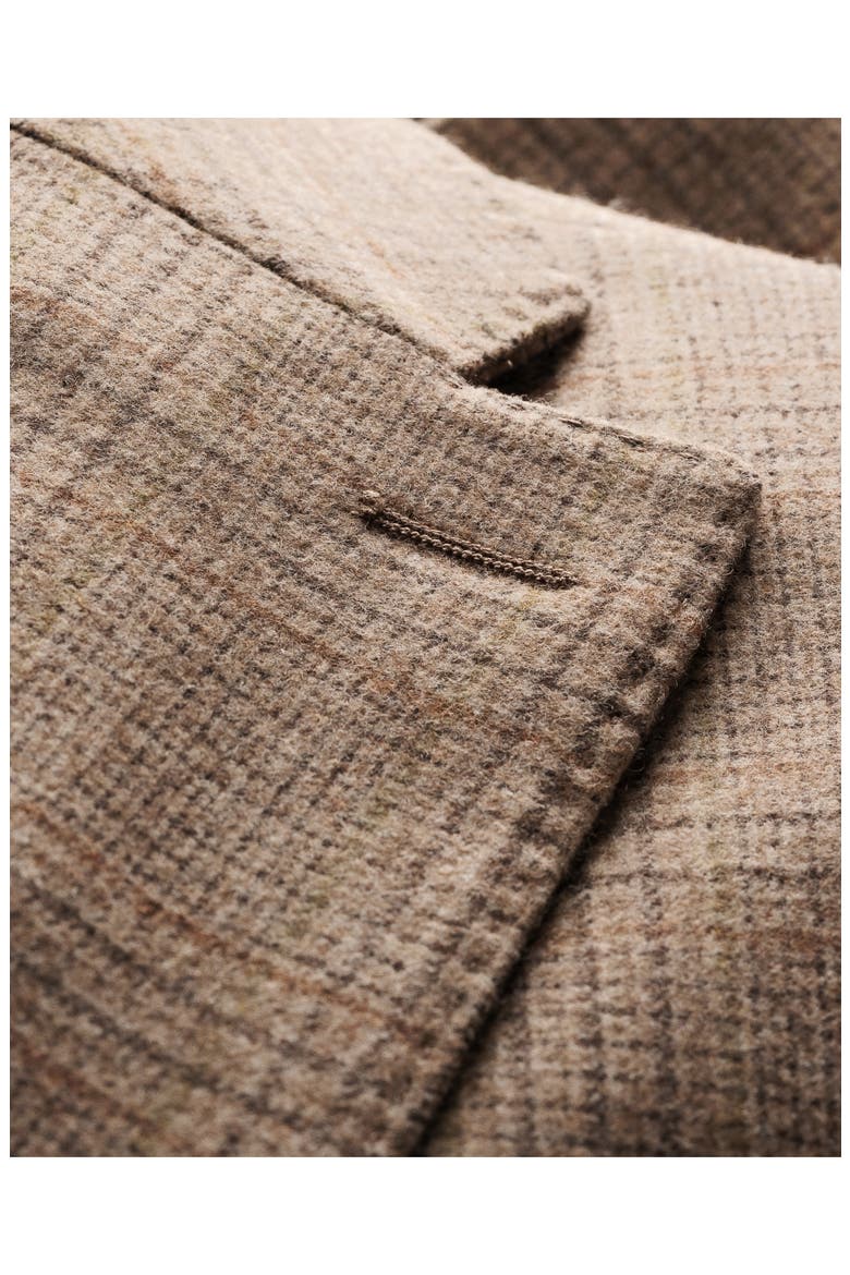 Lana Tech Check Flannel Sport Coat, Alternate, color, LIGHT BEIGE