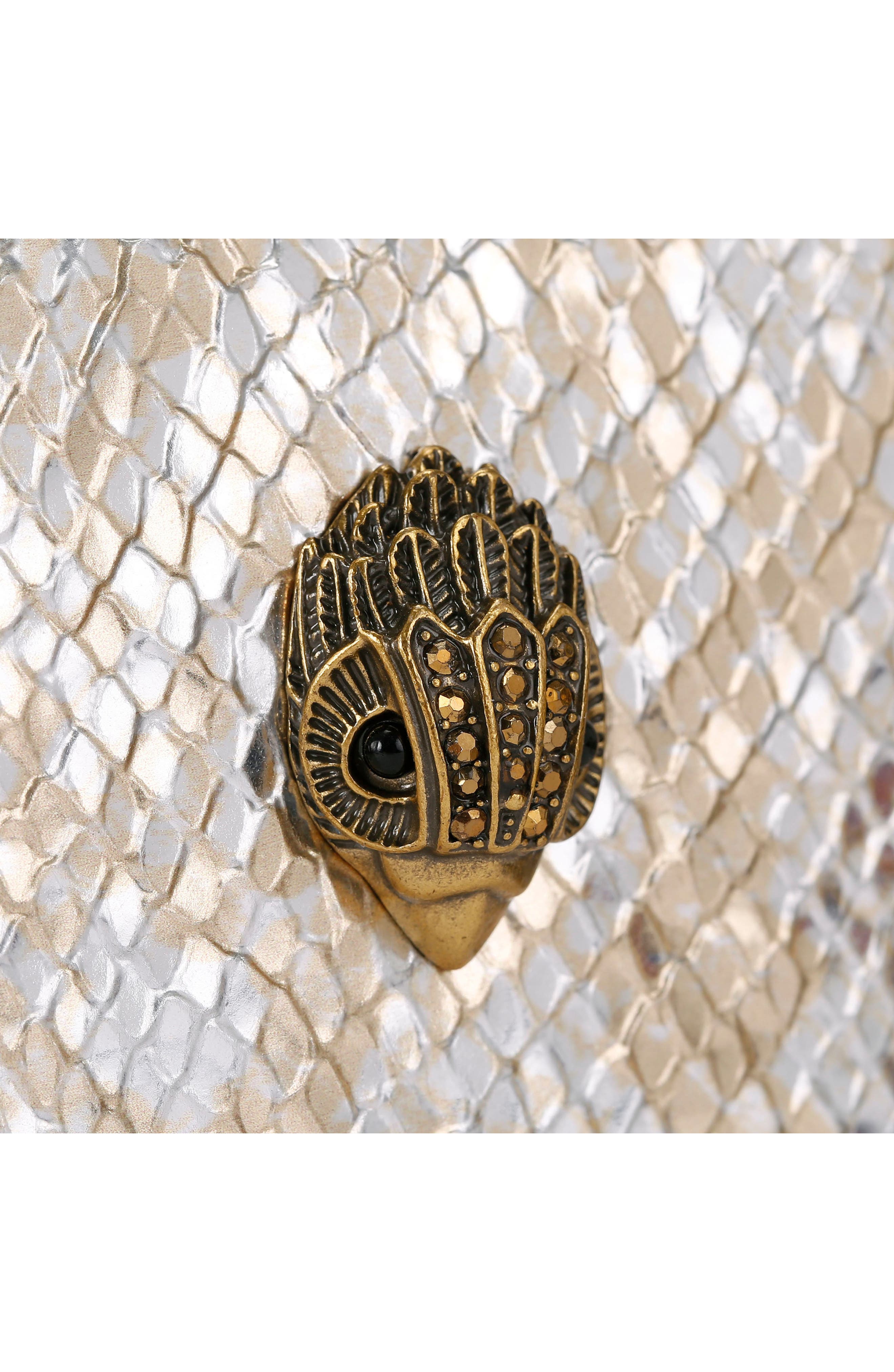 Kurt Geiger London Mini Bond Embossed Recycled Leather Top Handle Bag, Alternate, color, 