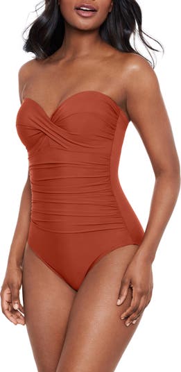 Rock Solid Madrid Bandeau One-Piece Swimsuit
