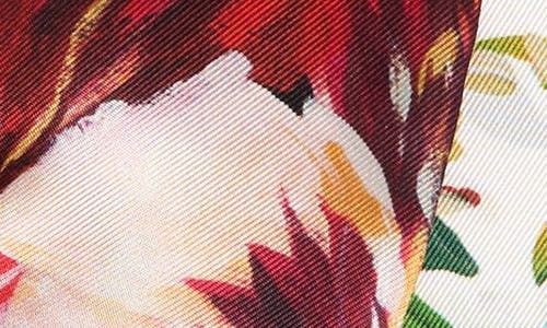 Dolce & Gabbana Dolce&gabbana Floral Silk Twill Skinny Scarf In Red