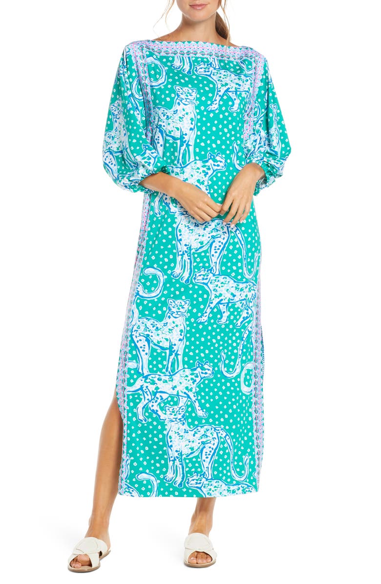 Lilly Pulitzer<sup>®</sup> Silva Maxi Dress, Alternate, color, Emerald Isle On The Prowl