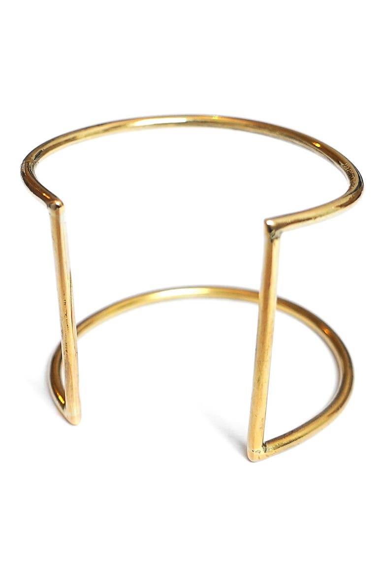 'Arch' Cuff Bracelet, Main, color, BRASS