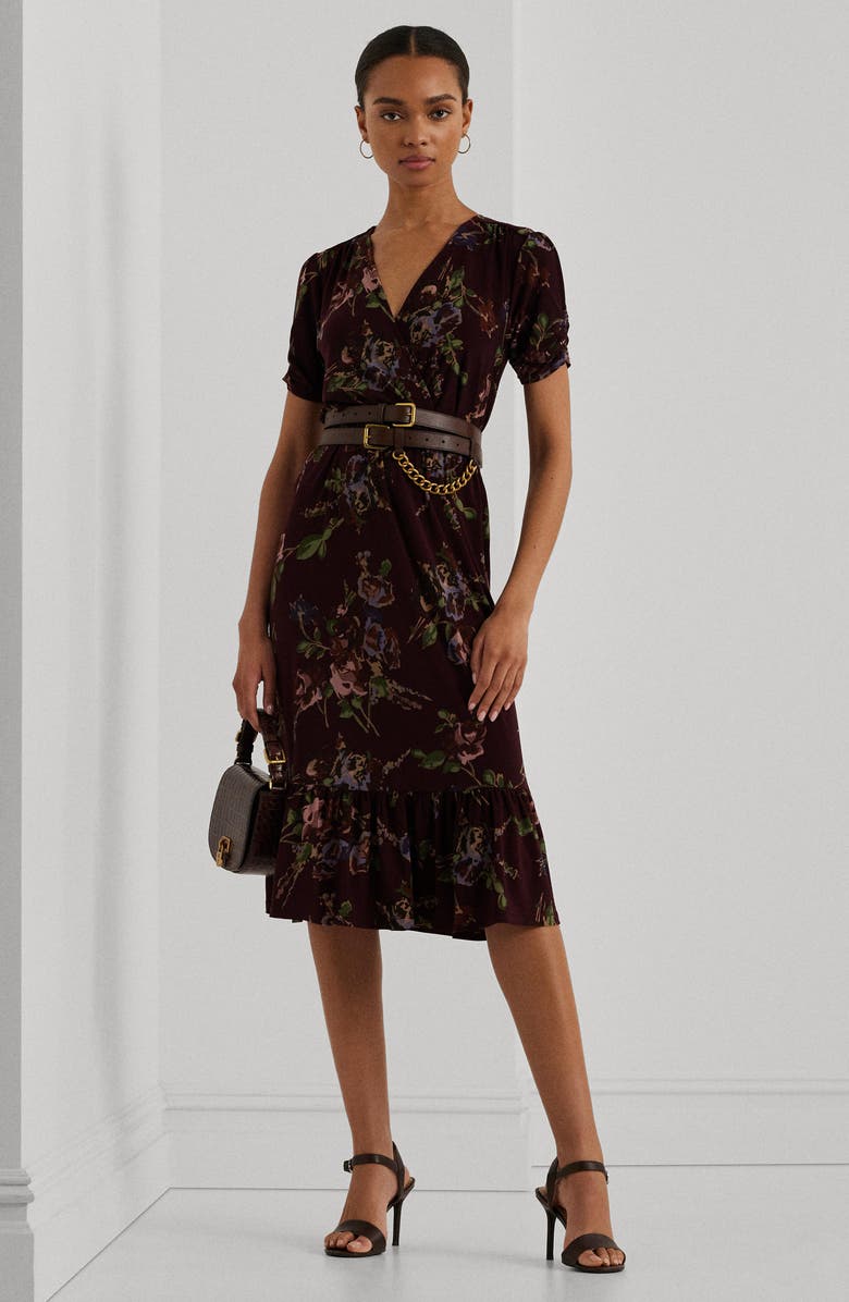 Polo Ralph Lauren Jersey Puff Sleeve Wrap Dress | Nordstromrack Polo Ralph Lauren Jersey Puff Sleeve Wrap Dress | Nordstromrack
