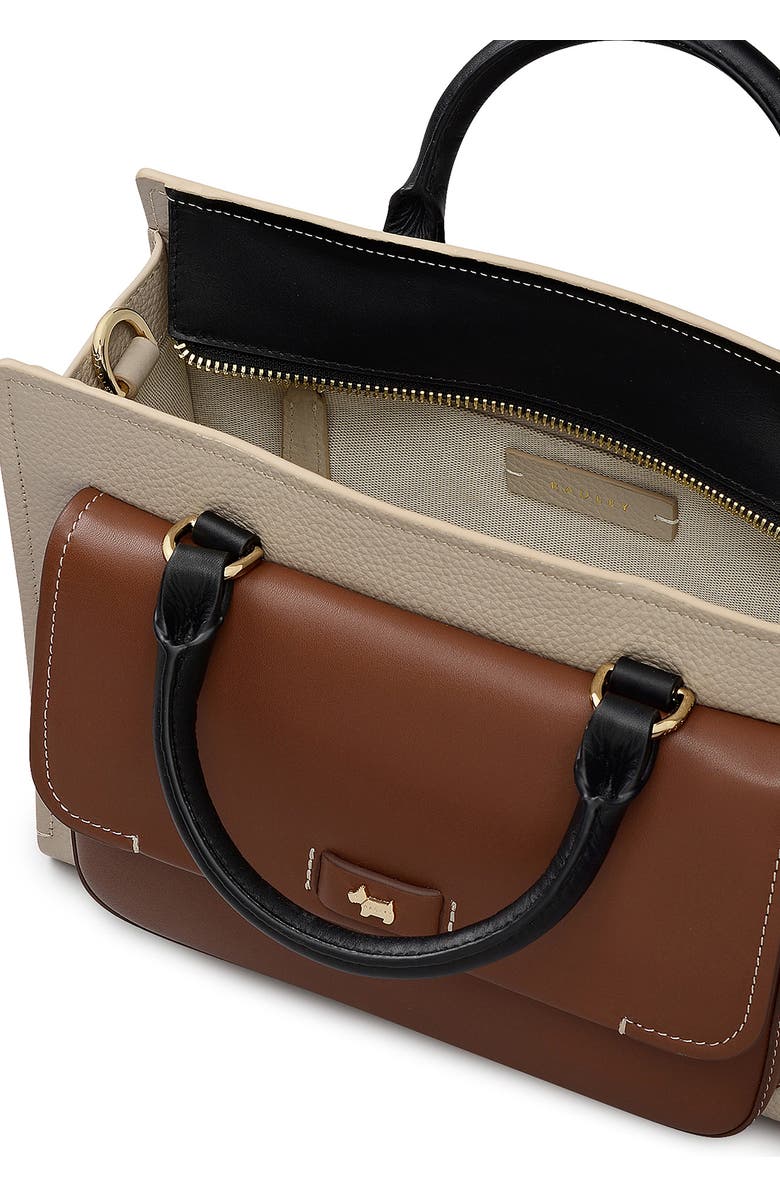 Radley Talbot Way Medium Zip Top Leather Satchel, Alternate, color, Porcini