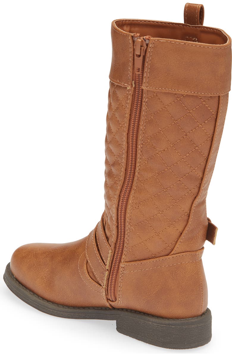 DREAM PAIRS Moto Knee High Boot, Alternate, color, Tan