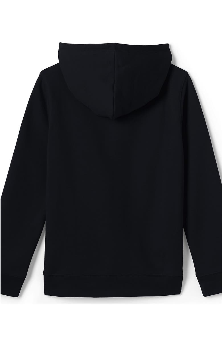 Lands' End School Uniform Adult Hooded Pullover Sweatshirt, Alternate, color, Black