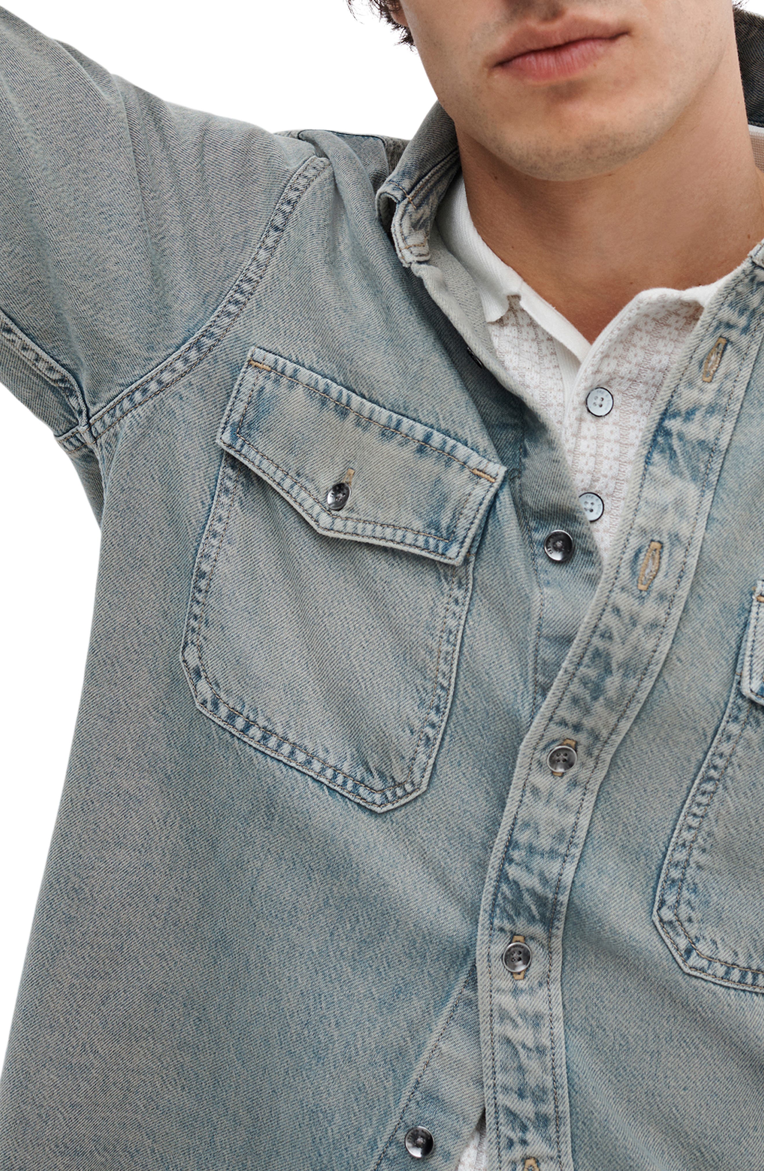 Мужские rag & bone Infuse Denim CPO Overshirt — фото 3