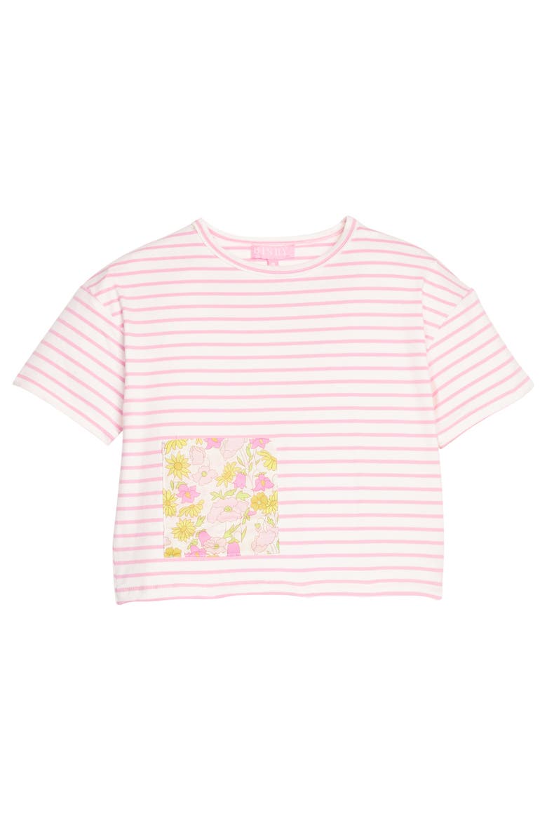 Kids' Boxy Stripe Tee, Main, color, Bedford Buttercup