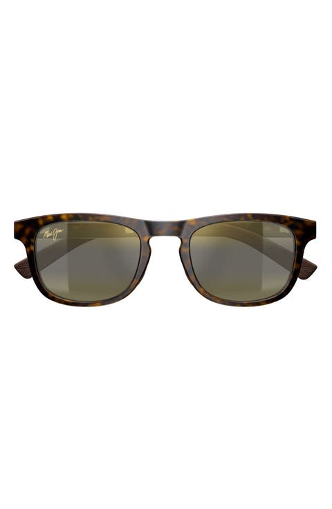 50mm Polarized Gradient Square Sunglasses