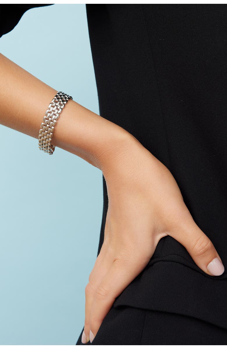 Oradina The Panther Bracelet in Sterling Silver, Alternate, color, Silver