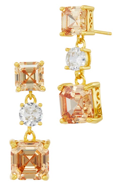 Cubic Zirconia Drop Earrings