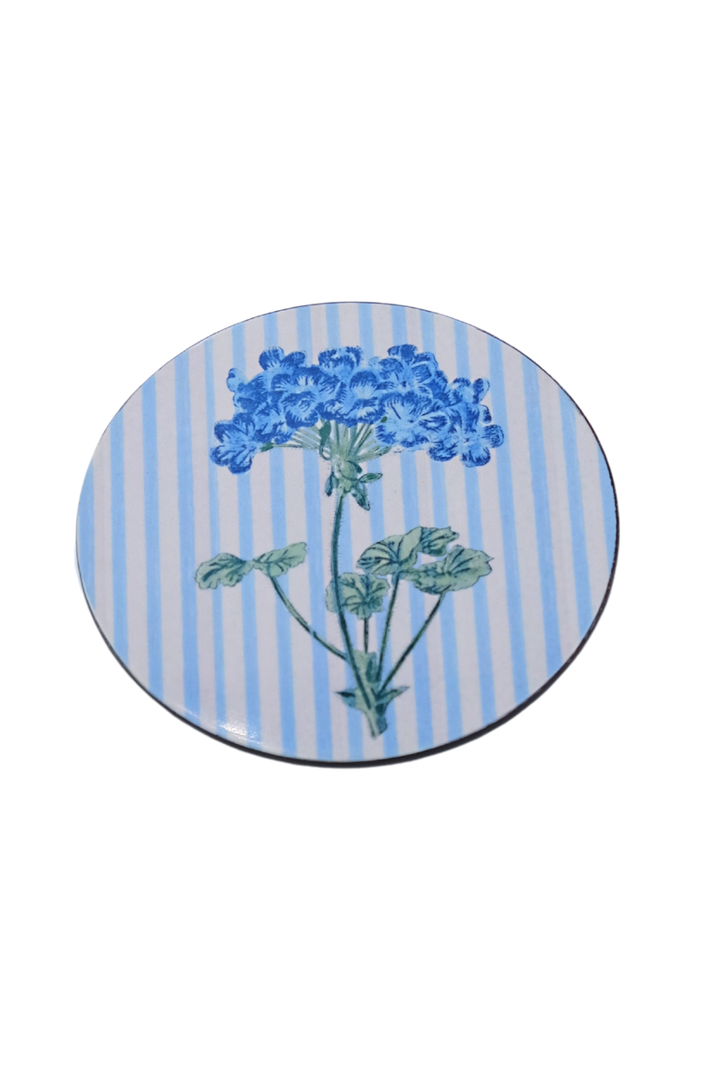 Inner Child Hydrangea Lacquerware Coasters - Set of 4, Alternate, color, Blue