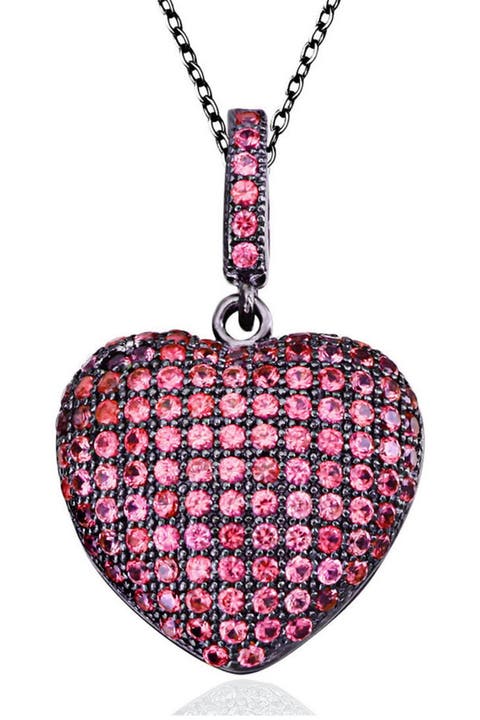 CZ Heart Pendant Necklace