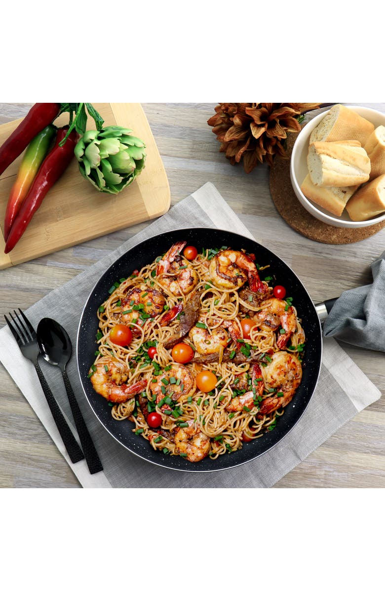 OSTER Luneta 11.5 Inch Aluminum Nonstick Frying Pan, Alternate, color, Blue