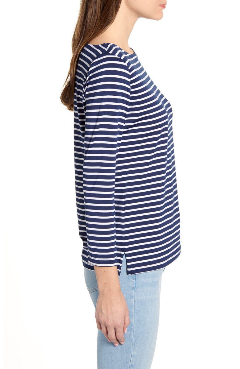 vineyard vines Sankaty Stripe Boat Neck Top, Alternate, color, 
