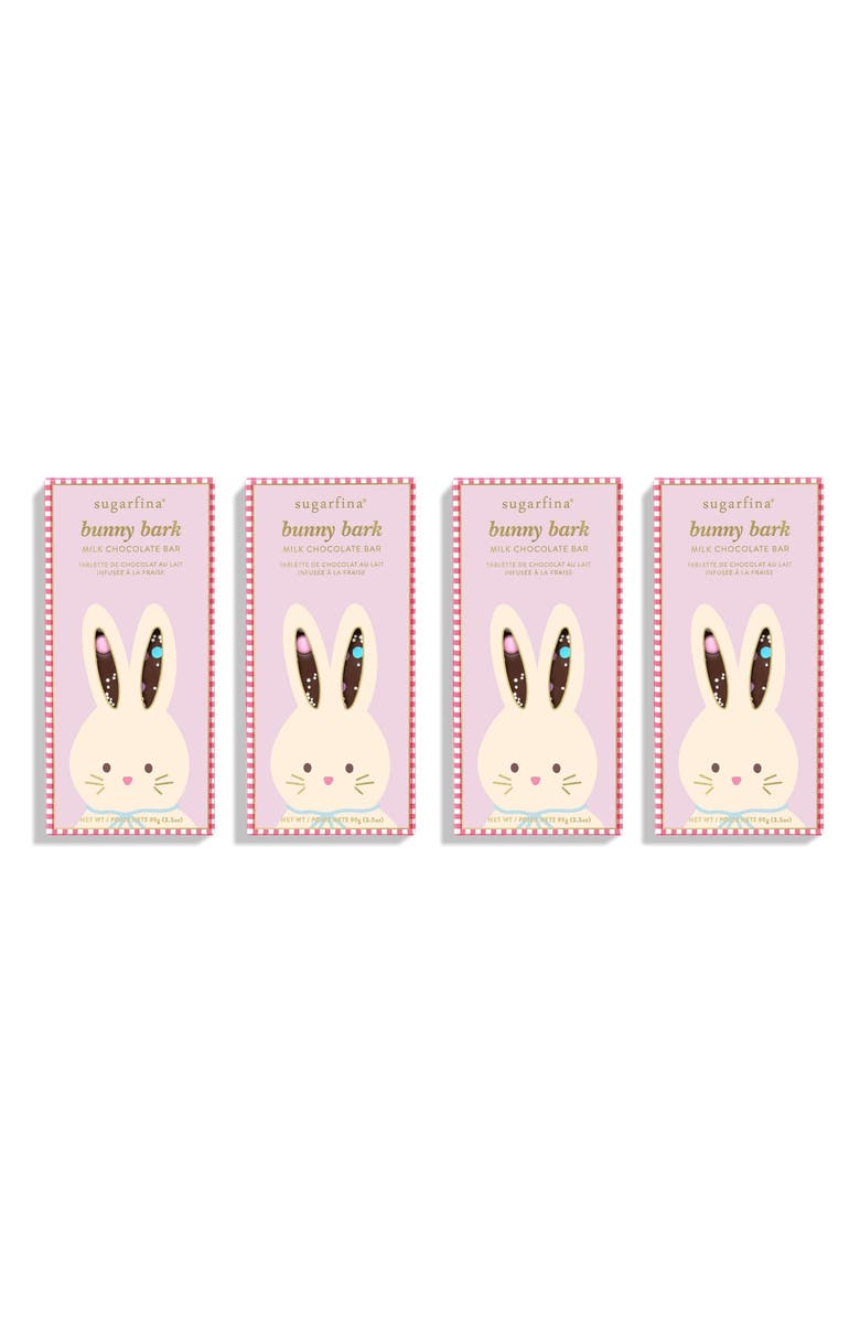 sugarfina Bunny Bark Set of 4 Milk Chocolate Bars, Main, color, 