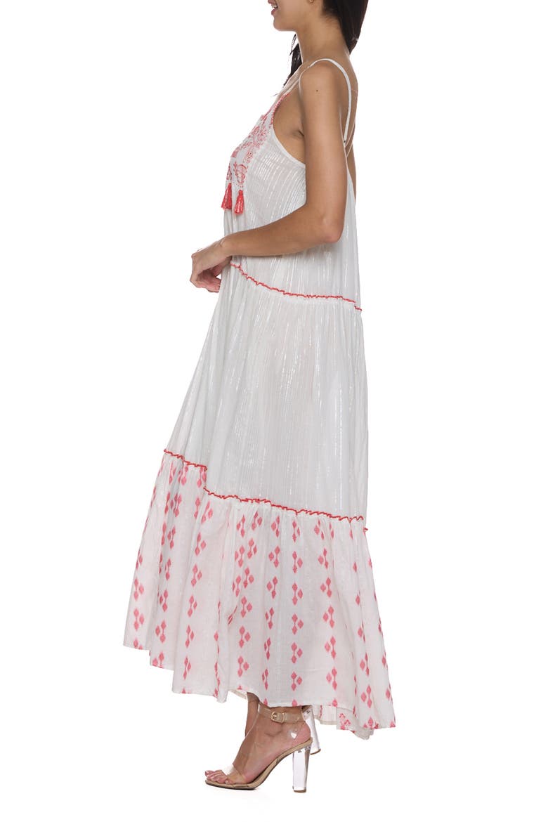 Embellished Maxi Dress, Alternate, color, WHITE