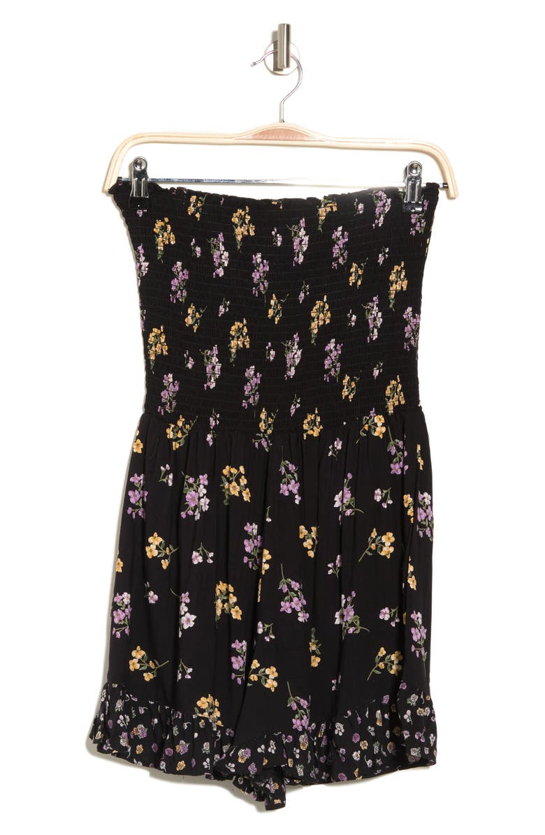 Angie Smocked Strapless Romper, Alternate, color,