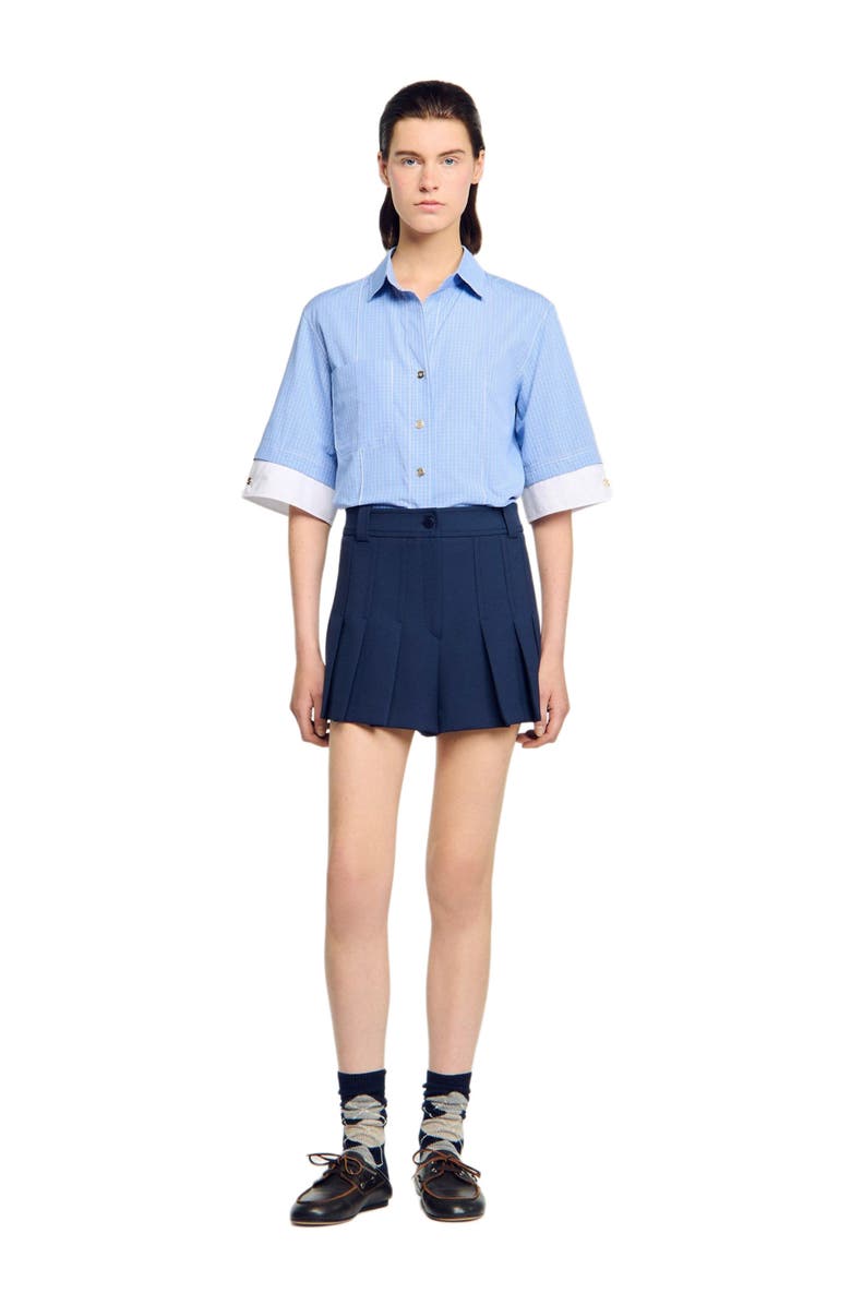 SANDRO Tailored pleated shorts, Main, color, 