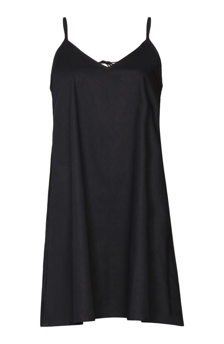 Reistor Short Tent Dress with Back Tie, Alternate, color, Black