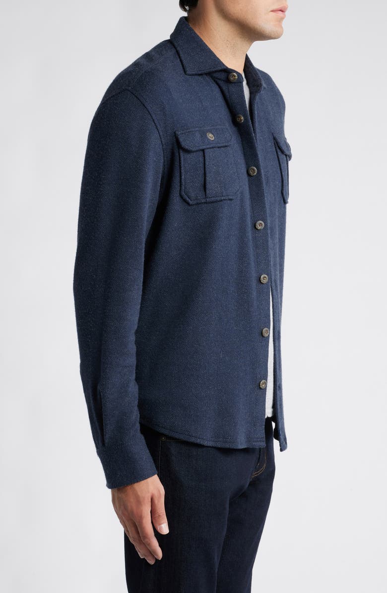 johnnie-O Briggs Knit Flannel Button-Up Shirt, Alternate, color,