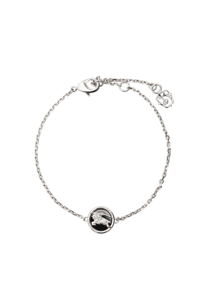 Knight Coin Bracelet, Main, color, Silver/black