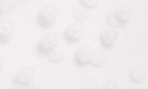 Cecilie Bahnsen Gus Sequin Blossom Sheer Tulle Skirt In White