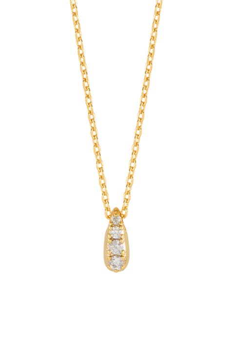 Teardrop Cubic Zirconia Pendant Necklace