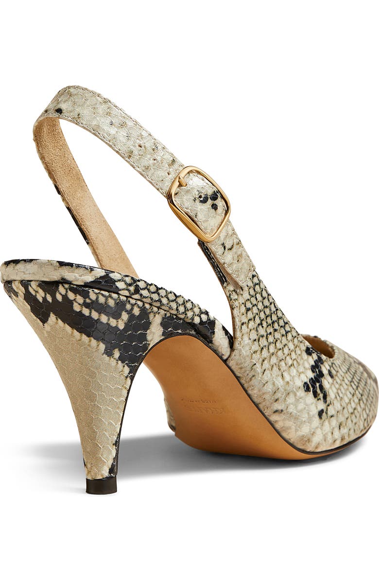 Khaite River Snakeskin Embossed Pointed Toe Slingback Pump, Alternate, color,