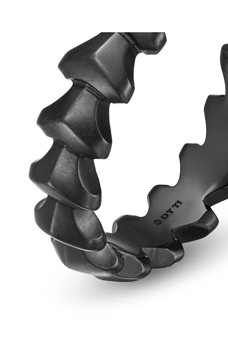 Men's Armory Band Ring in Black Titanium, 6.2mm