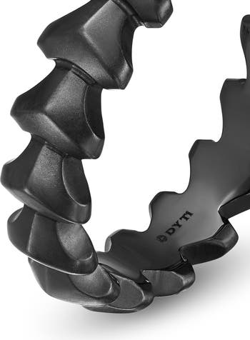 Men's Armory Band Ring in Black Titanium, 6.2mm