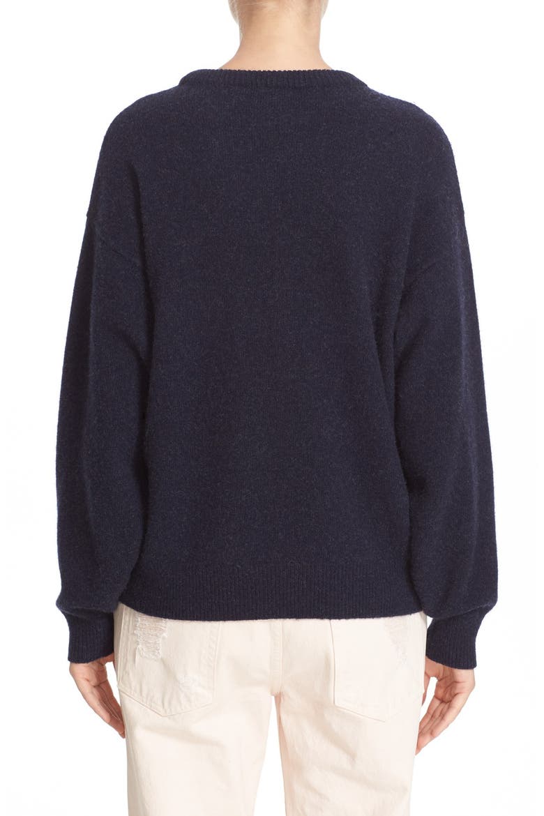 Lurex® & Wool Blend Argyle Sweater, Alternate, color, NAVY AND PINK