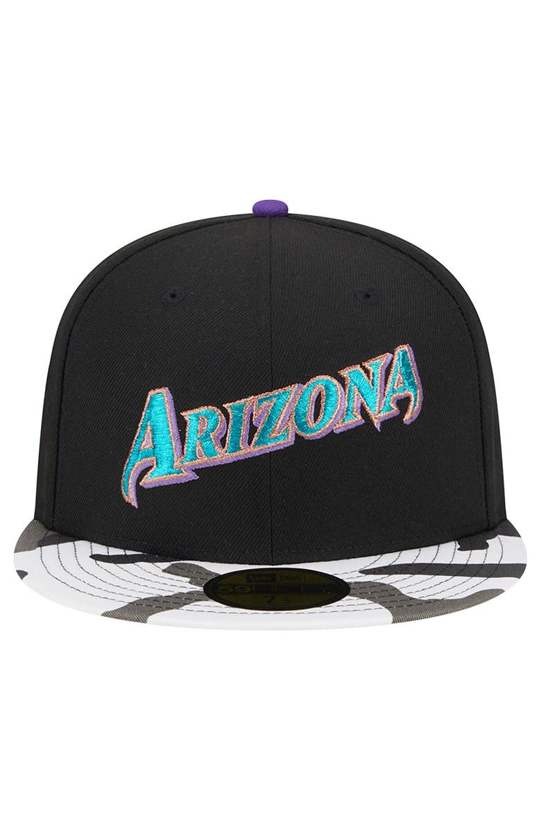 New Era Men's New Era Black Arizona Diamondbacks Metallic Camo 59FIFTY Fitted Hat, Alternate, color, 