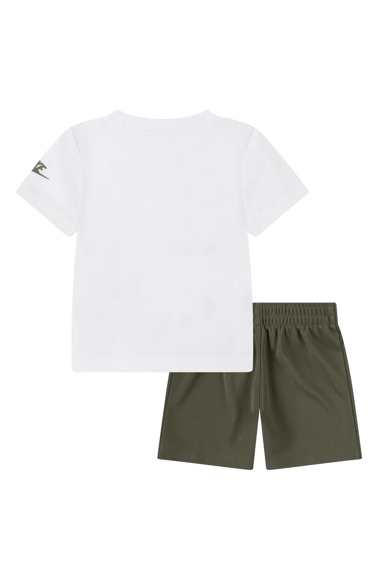 Nike Crew T-Shirt & Knit Shorts Set, Alternate, color, Medium Olive