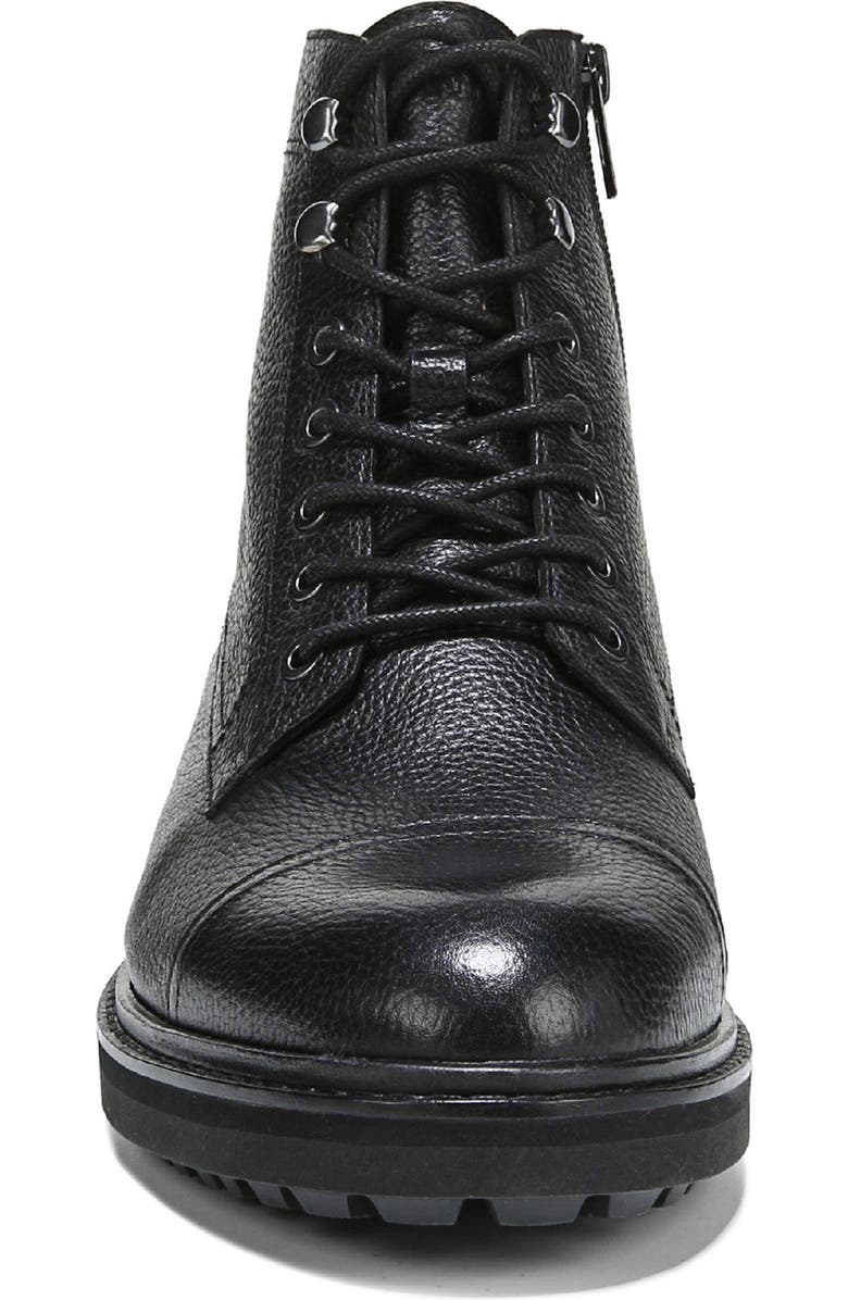 Vionic Livermore Water Repellent Lace-Up Bootie, Alternate, color, Black Leather