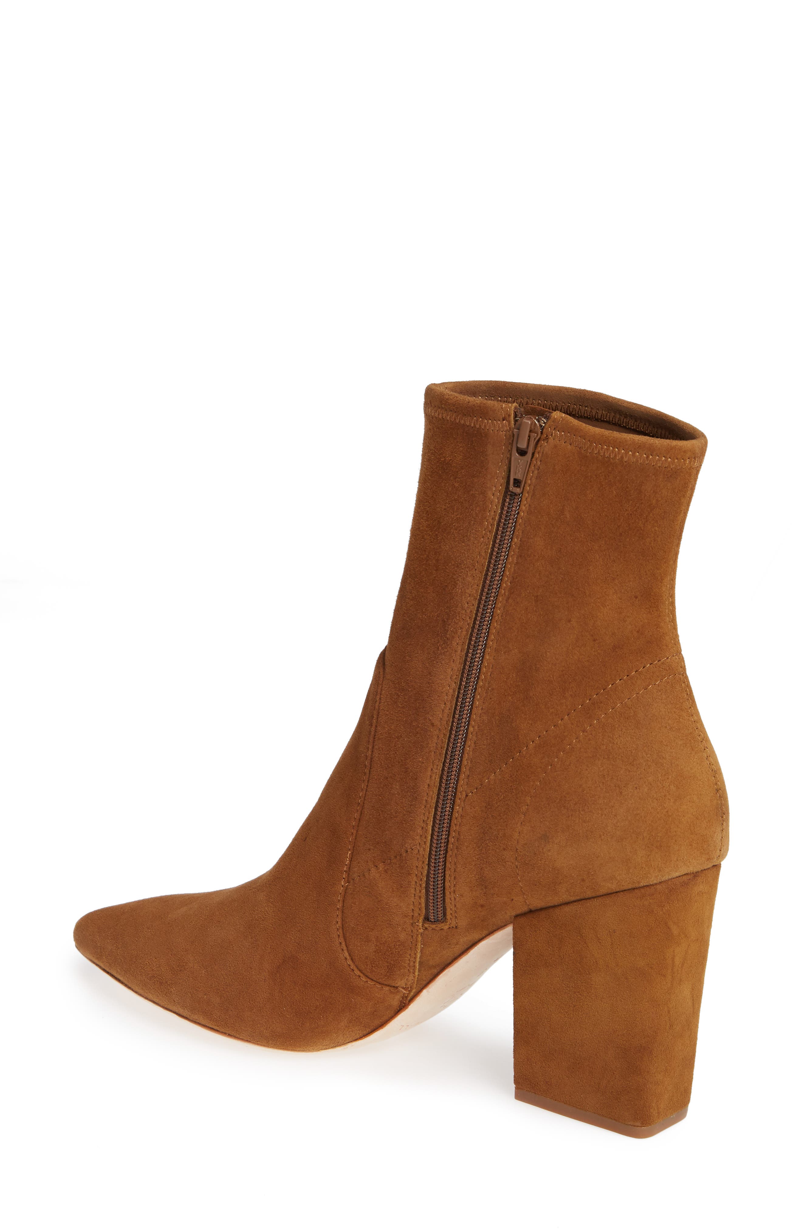 Isla Pointed Toe Bootie, Alternate, color, CACAO SUEDE