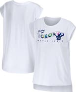 WEAR by Erin Andrews Women's WEAR by Erin Andrews White Toronto Maple Leafs Greetings From Muscle T-Shirt