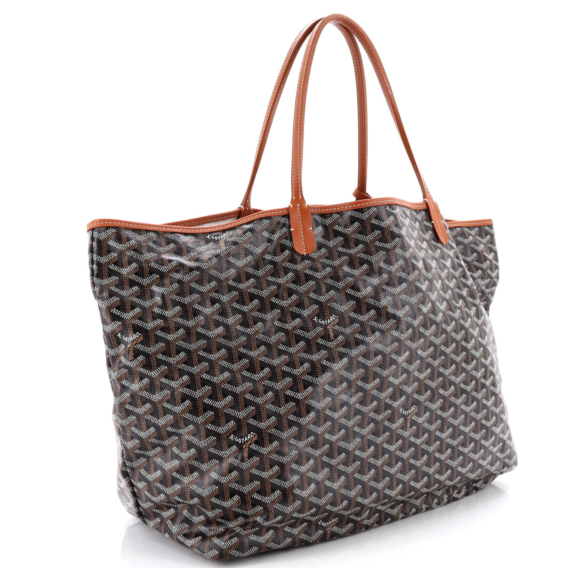 Pre-Owned Goyard Saint Louis Tote Coated Canvas GM, Alternate, color, Brown