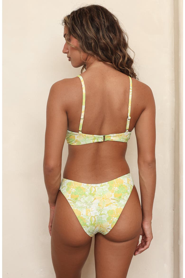 Zen Knotted Triangle Bikini Top, Alternate, color, Lime Mojito