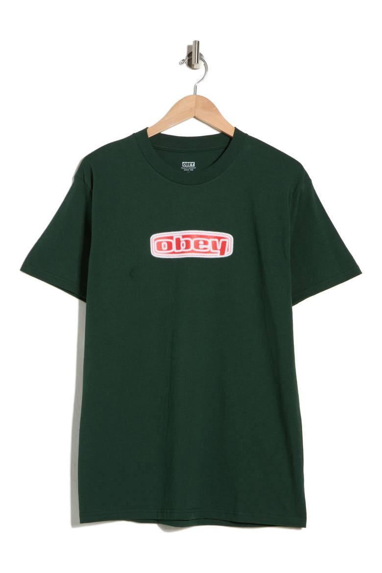Oval Logo Graphic T-Shirt, Alternate, color, FOREST GREEN