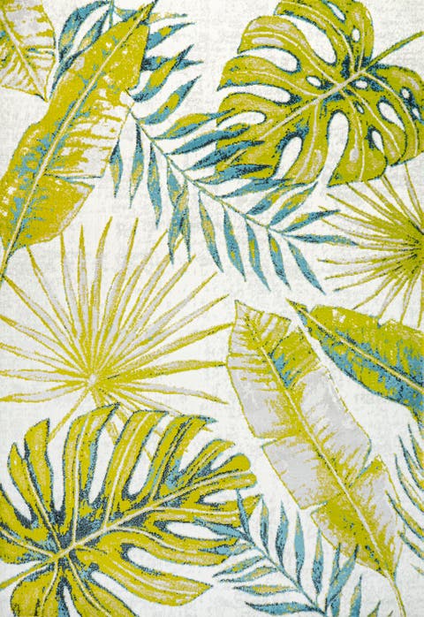 Monstera Tropical Leaves Area Rug