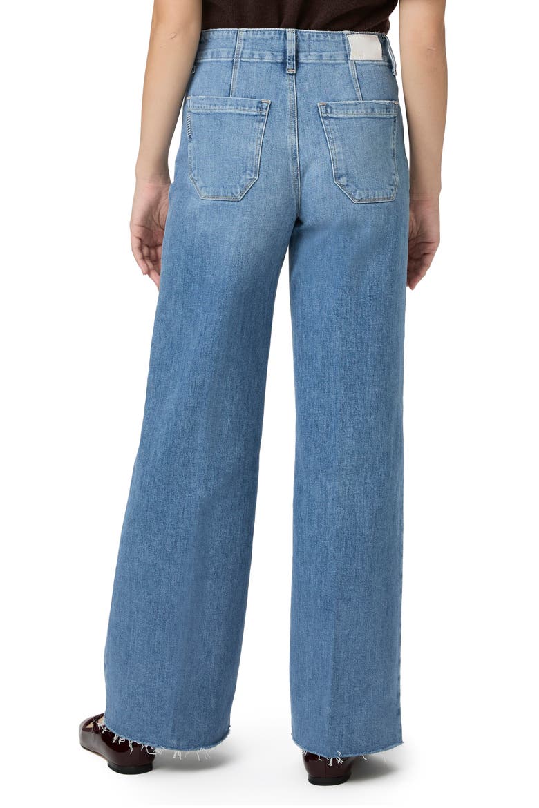Anessa Raw Hem Welt Pocket High Waist Wide Leg Jeans, Alternate, color, VIVA